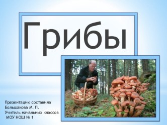 Презентация к уроку Грибы презентация к уроку по окружающему миру (2 класс)