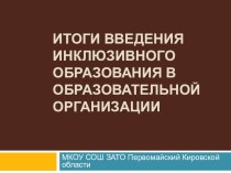 Выступление на педагогической конференции Итоги введения инклюзивного образования в образовательной организации (МКОУ СОШ ЗАТО Первомайский Кировской области) статья (1, 2, 3, 4 класс)