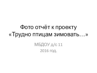 Проект для детей подготовительной группы Трудно птицам зимовать проект по окружающему миру (подготовительная группа)