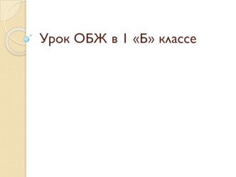 Урок ОБЖ в 1 Б классе по теме Как вести себя с незнакомыми людьми фотоотчет презентация к уроку по обж (1 класс) по теме