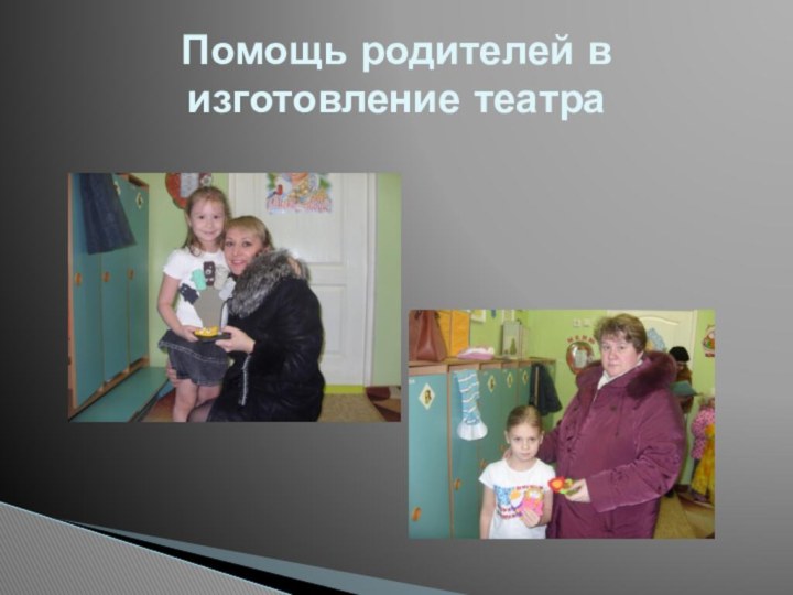 Помощь родителей в изготовление театра