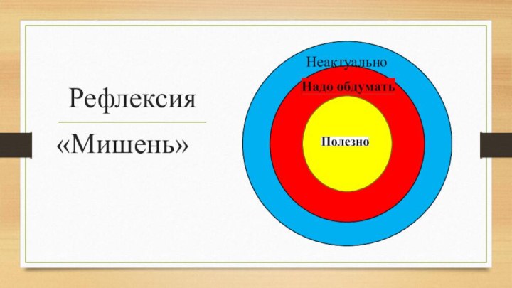 Рефлексия «Мишень»Неактуально    Неактуально