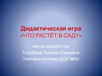 Презентация Фруктовые деревья презентация к занятию по логопедии (старшая группа)