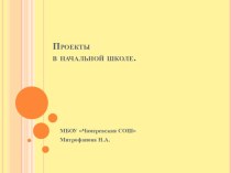 Проекты в начальной школе презентация к уроку по теме