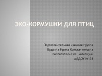 эко-кормушки презентация к уроку по окружающему миру (старшая, подготовительная группа)