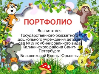 Портфолио воспитателя материал