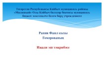 Мое визитное карточка на конкурс Воспитатель года 2015.(на татарском языке) презентация по теме