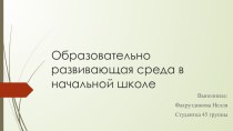 ПК 4.2. Предметно - развивающая среда учебного кабинета начальных классов презентация к уроку (3 класс)