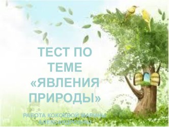 тест к уроку по теме Явления природы презентация к уроку по окружающему миру (2 класс)