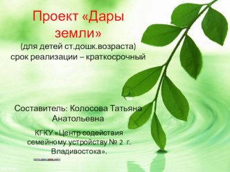 Проект - Дары Земли