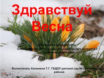 Презентация. Ознакомление детей младшего дошкольного возраста с временем года весна. презентация к уроку (младшая группа)