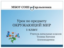 Презентация к уроку презентация к уроку по окружающему миру (1 класс)