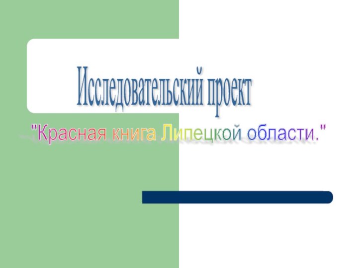 Исследовательский проект