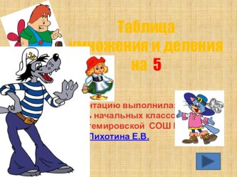 Умножение и деление на 5 презентация к уроку по математике (2,3 класс) по теме