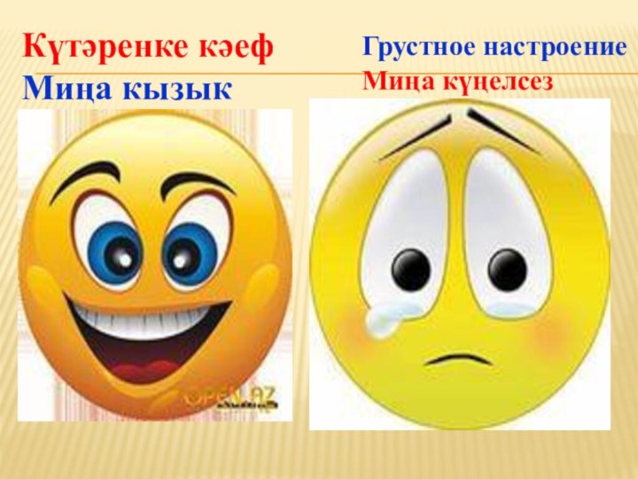 Күтәренке кәефМиңа кызыкГрустное настроениеМиңа күңелсез