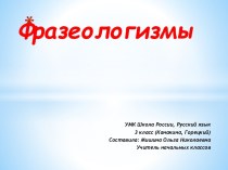 Презентация Фразеологизмы презентация к уроку по русскому языку