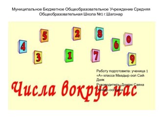 Исследовательский проект Числа вокруг нас презентация к уроку (1 класс)