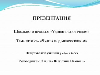 Презентация проекта по теме Микробы презентация к уроку по зож (3 класс)