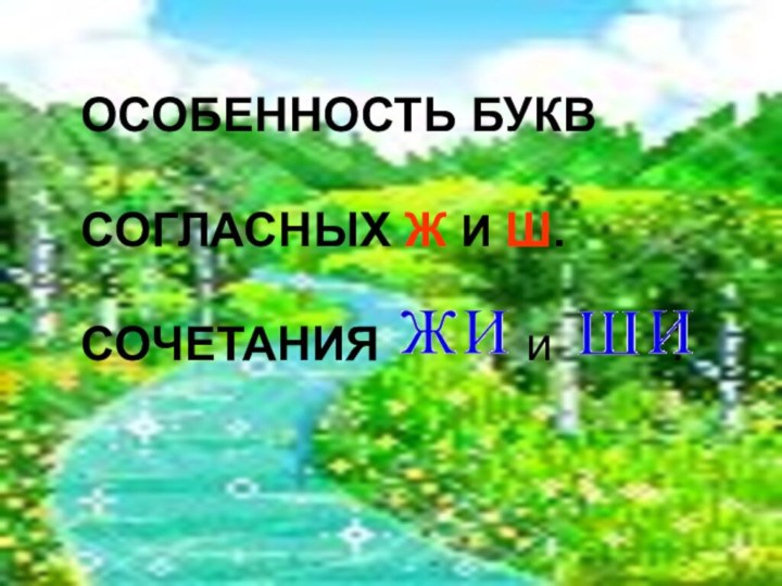 ОСОБЕННОСТЬ БУКВ   СОГЛАСНЫХ Ж И Ш.  СОЧЕТАНИЯ