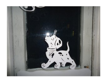 украшения на окна к новому году материал