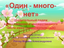 Игра Один -много -нет презентация к уроку по логопедии (старшая группа)