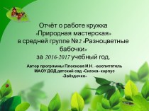 Отчёт о работе кружка за 2016-2017 гг. презентация к уроку по конструированию, ручному труду (средняя группа) по теме