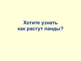 Хотите узнать Как живут ПАНДЫ? занимательные факты (окружающий мир, 1,2,3,4 класс) по теме