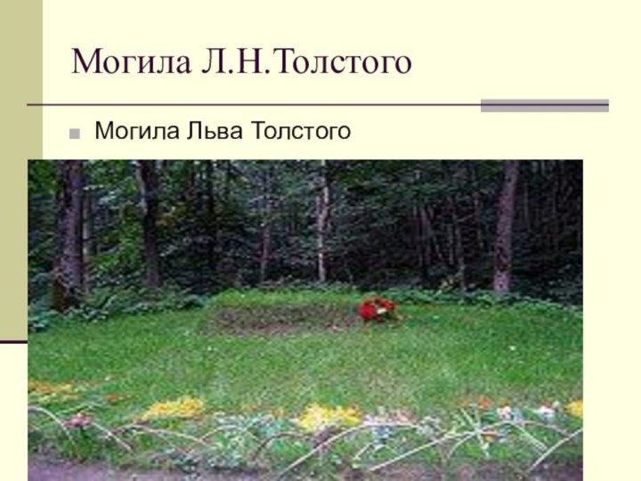 Могила Л.Н.ТолстогоМогила Льва Толстого