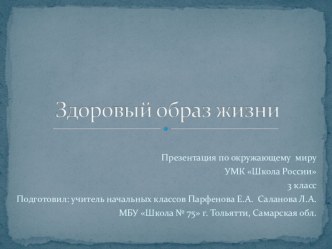 Открытый урок по окружающему миру 3 класс. ЗОЖ план-конспект урока по окружающему миру (3 класс)