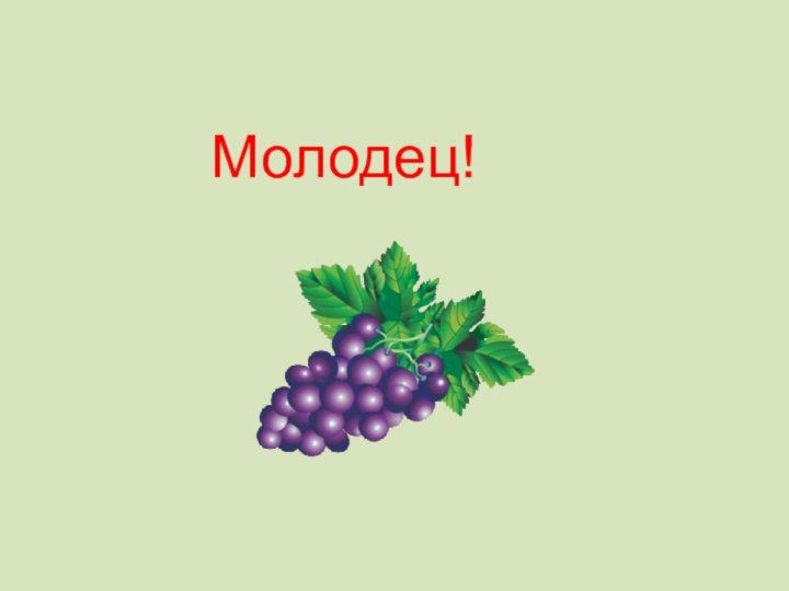 Молодец!