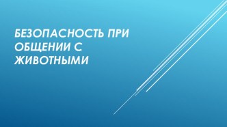 Презентация Безопасность при общении с животными презентация к уроку по окружающему миру (младшая группа) по теме