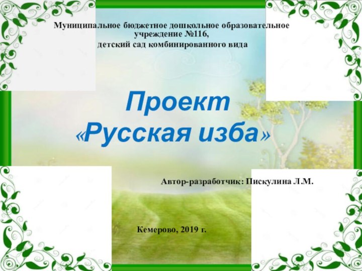 Муниципальное бюджетное дошкольное образовательное учреждение №116, детский сад комбинированного вида