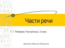 Презентация Части речи презентация к уроку (русский язык, 3 класс) по теме