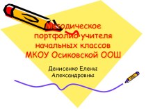 Методическое портфолио материал