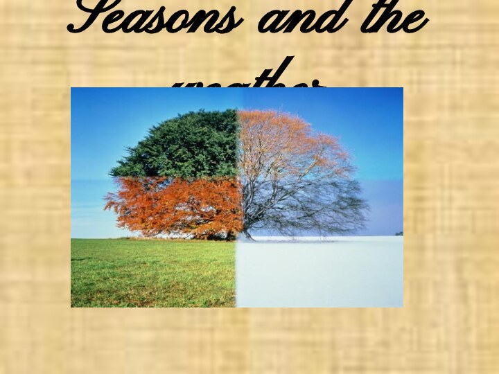 Seasons and the weather