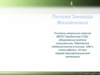 Презентация Методическое портфолио презентация к уроку