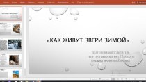 Как живут звери зимой компьютерная презентация. презентация к уроку по окружающему миру (старшая группа)